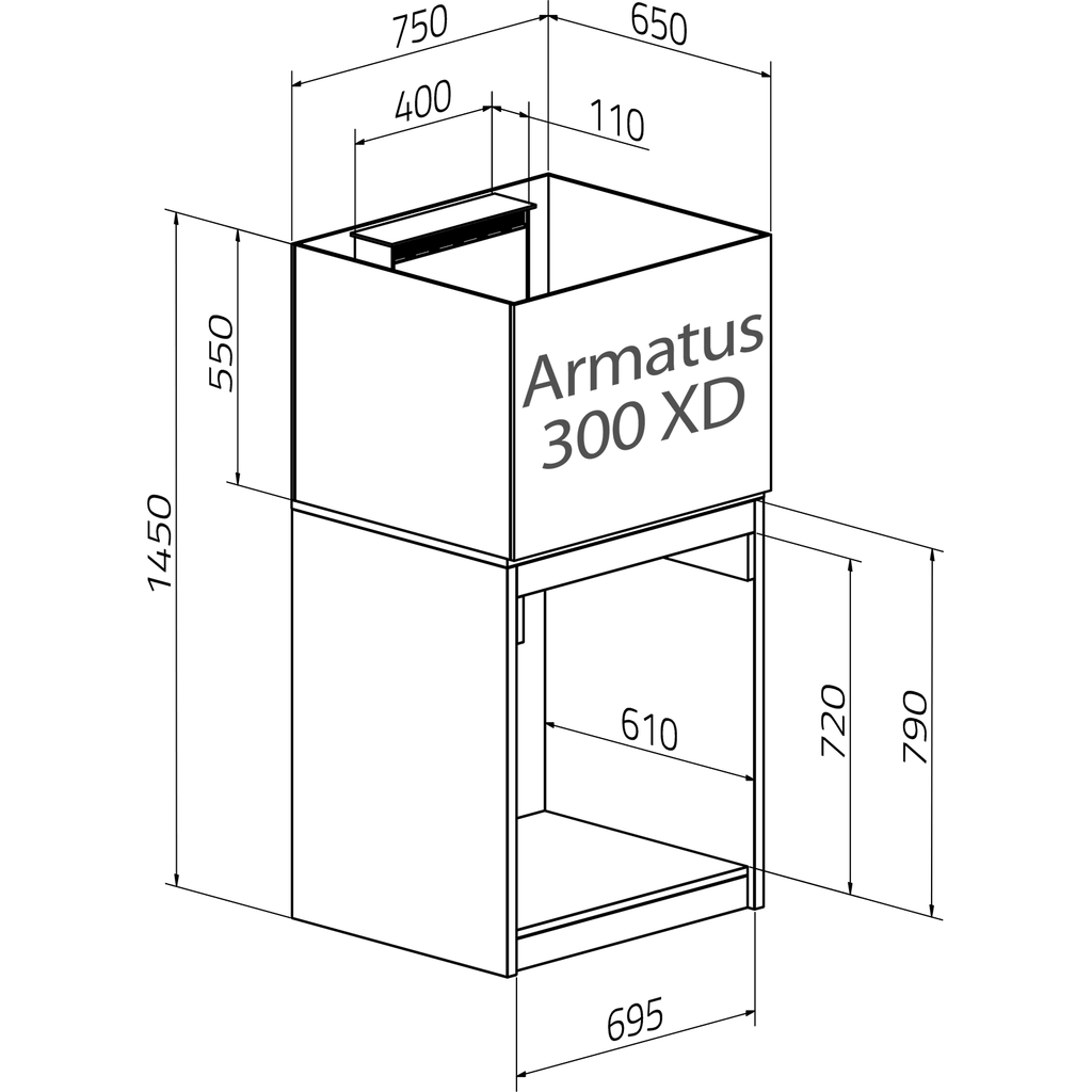Aqua Medic Armatus 300 XD weiß 75x65x55 cm Aqua Medic Armatus 300 XD weiß 75x65x55 cm