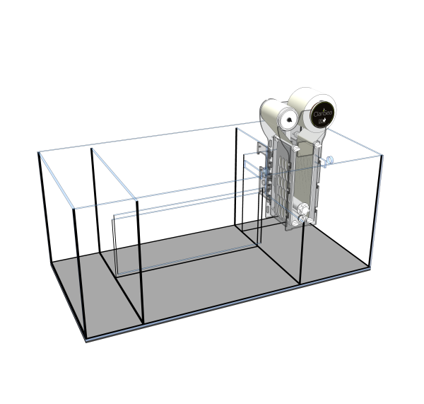 D-D AQUA-Pro Reef 1500 Metal Frame White Gloss Aquariumsystem 150x60x56cm