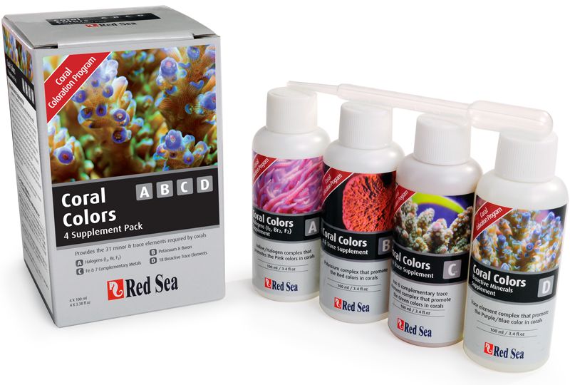Red Sea Trace-Colors Starter Kit A,B,C,D Korallenfarben 4x100ml (R22040)