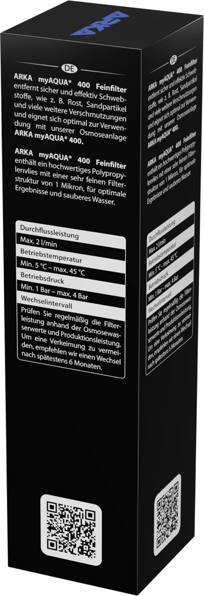 *NEU* ARKA myAqua 400 Feinfilter