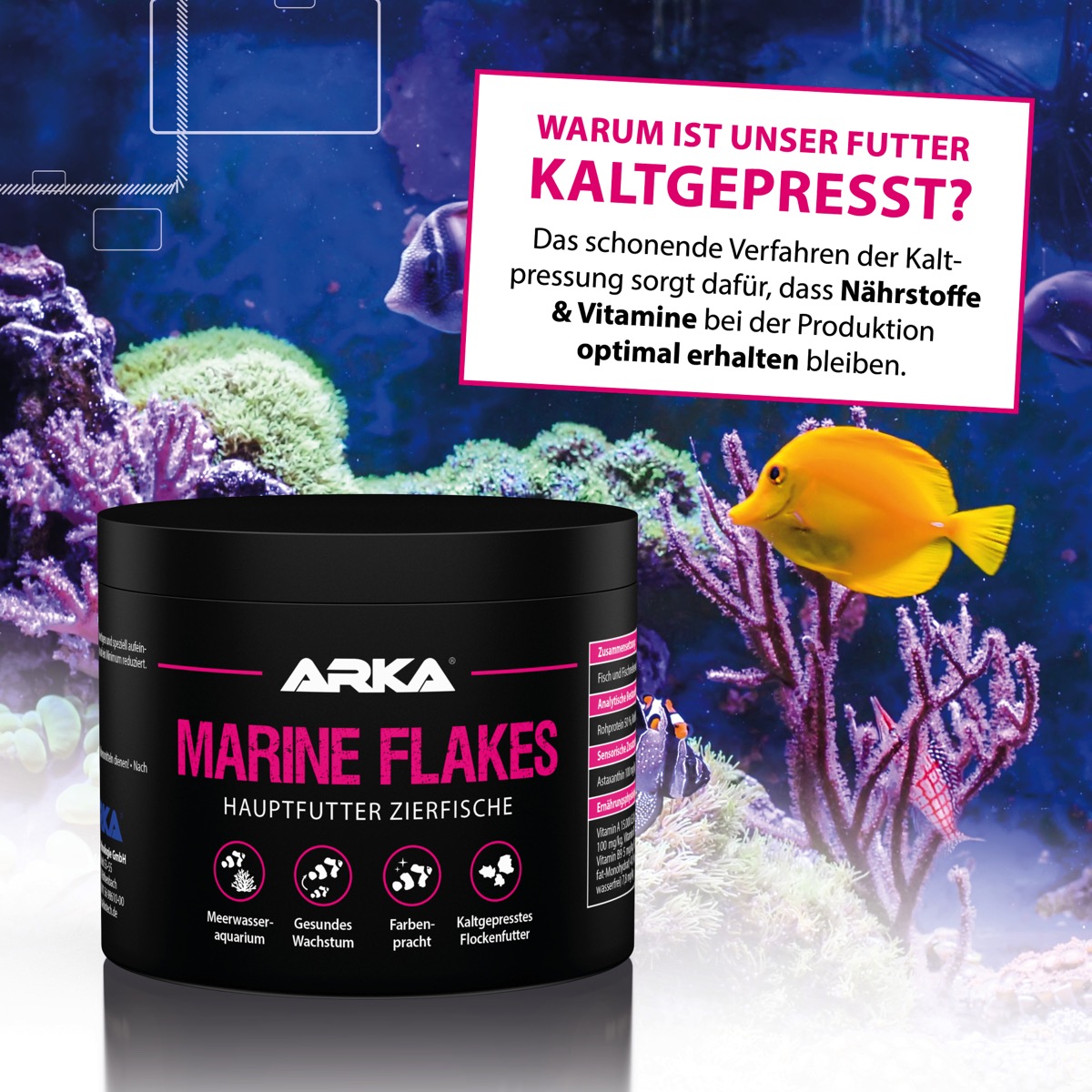 ARKA Marine Flakes Flockenfutter 500 ml (50 g)