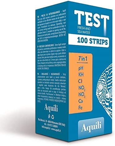 Aquili Test 7 in 1 (pH, KH, Cl, NO2, NO3, Ca, Fe) 50 Teststreifen