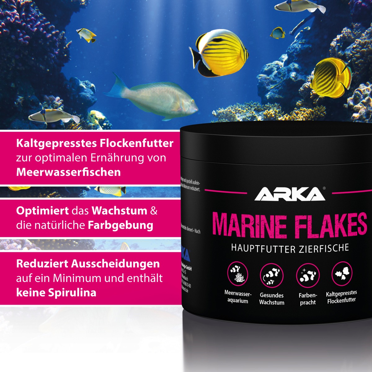 ARKA Marine Flakes Flockenfutter 500 ml (50 g)