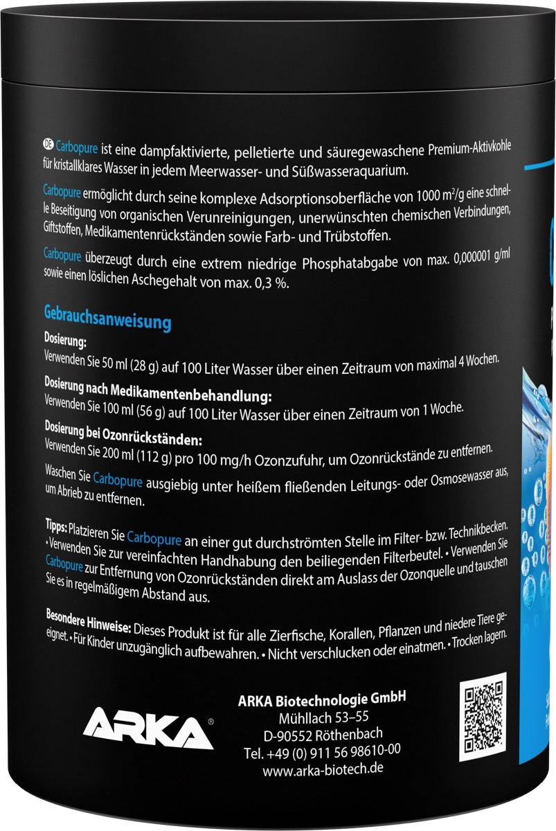 ARKA Carbopure Aktivkohle 486 g