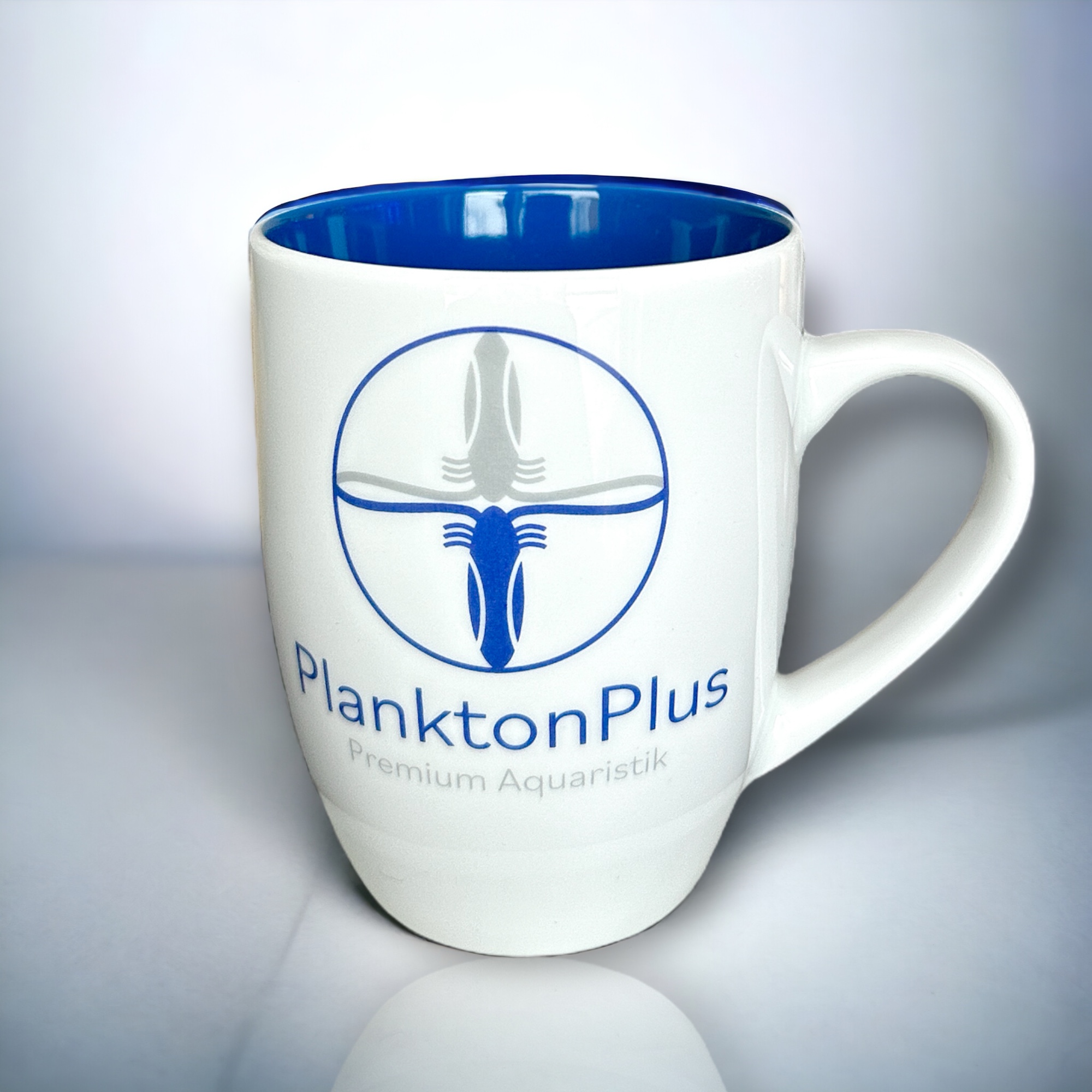 PlanktonPlus Aquaristik Tasse Porzellan weiß/blau