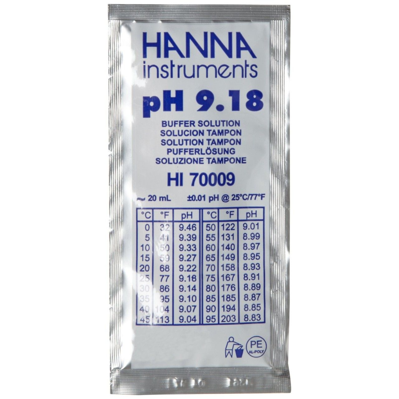 D-D Kamoer KH-Manager PH9.18 Kalibrierlösung 1x 20ml Beutel (Hanna)