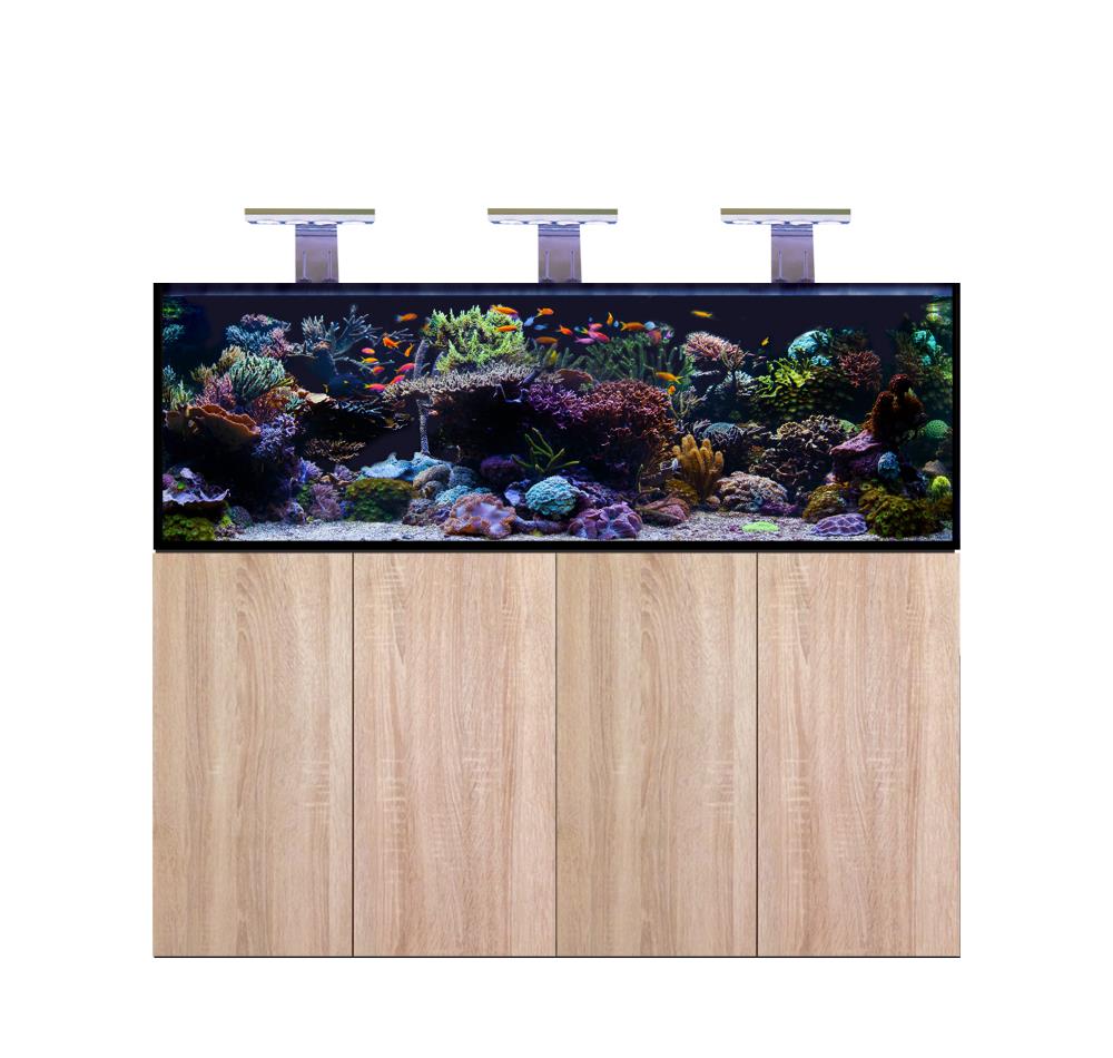 D-D AQUA-Pro Reef 1800 Metal Frame Platinum Oak Aquariumsystem 180x60x56cm