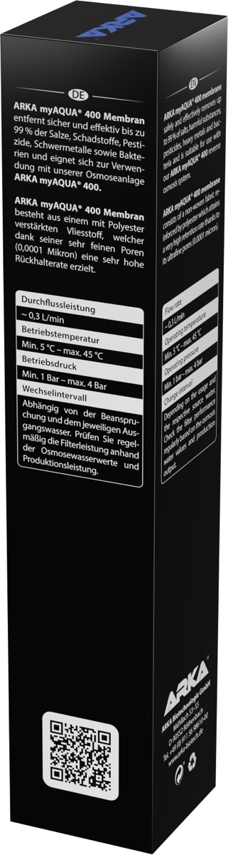 *NEU* ARKA myAqua 400 Membran